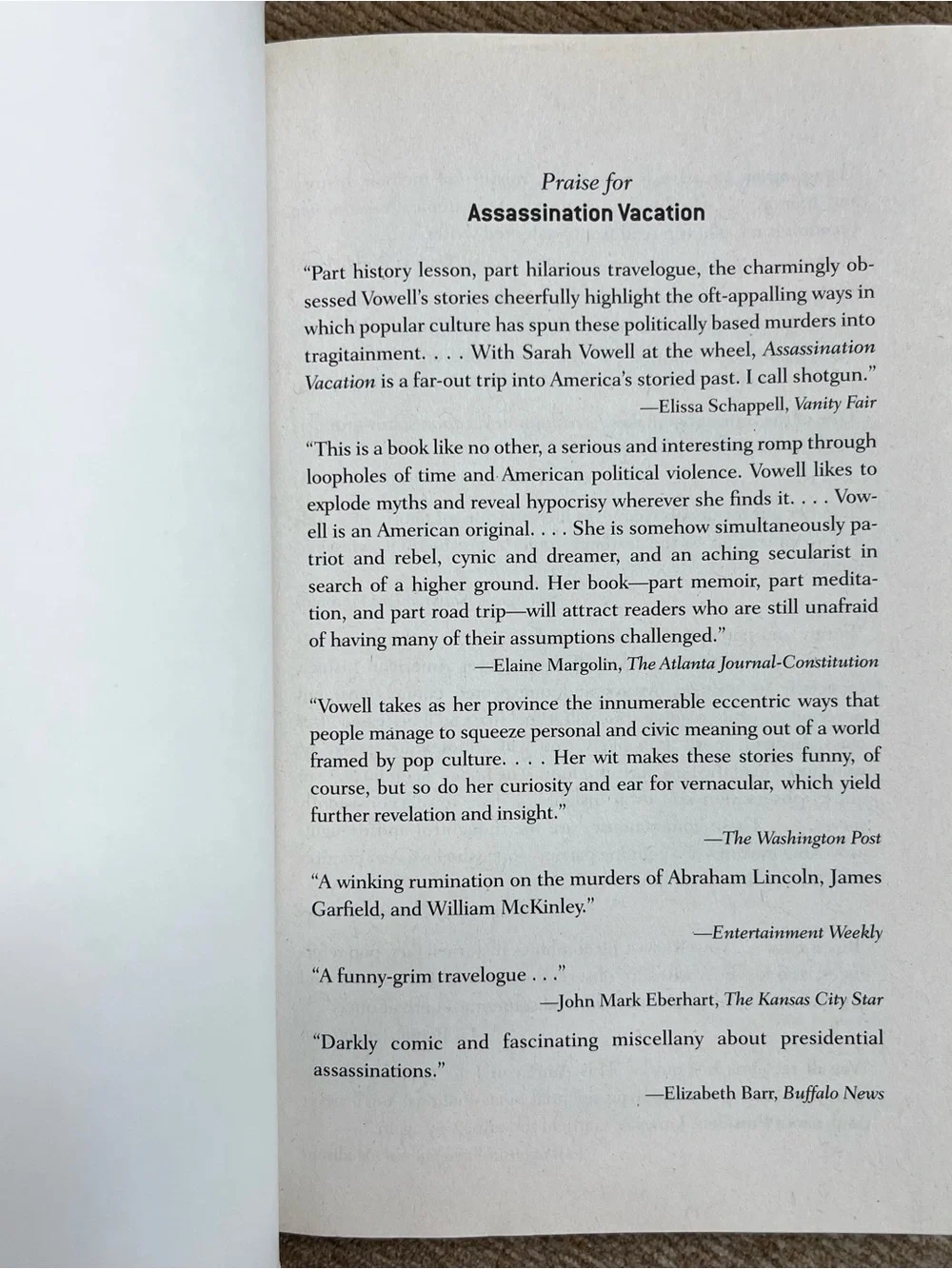 Assassination Vacation by Sarah Vowell - Picture 2 of 3
